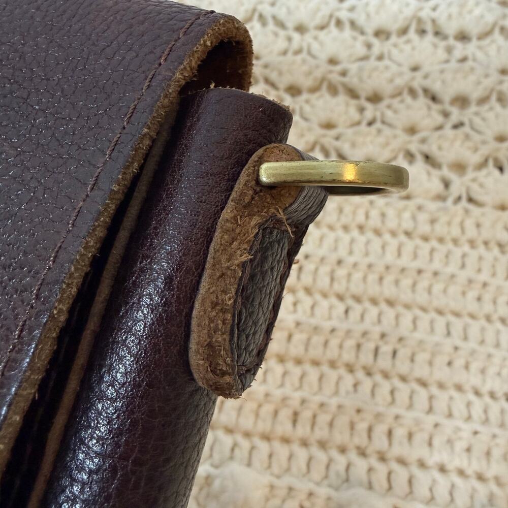 PORTLAND LEATHER GOODS Metro Crossbody Leather Shoulder Bag Medium Coldbrew Brn - Picture 13 of 16